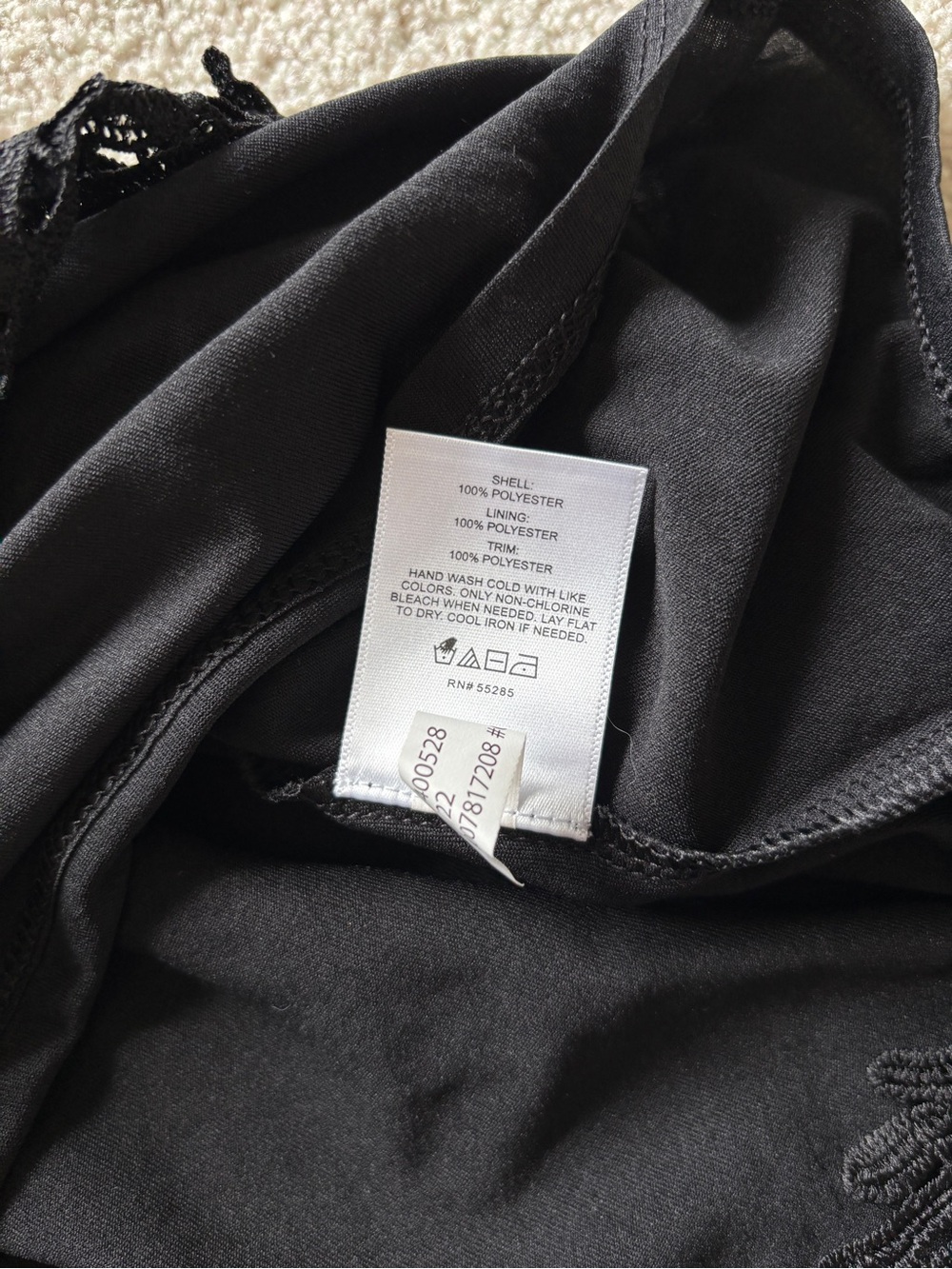 Express Black Lace Mini Dress with Spaghetti Straps - Picture 11 of 11